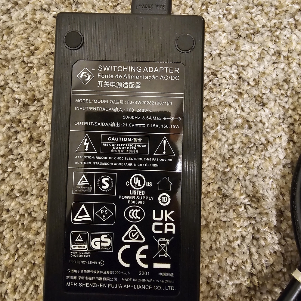 Fujia Switching Adapter (Model FJ-SW2  Switching Adapter Power Supply - Black